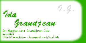 ida grandjean business card